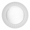 Purely Pecan Gordon 31812245 20 in. Simply Elegant White Fluted Frame Decorative Round Wall Mirror 31812245